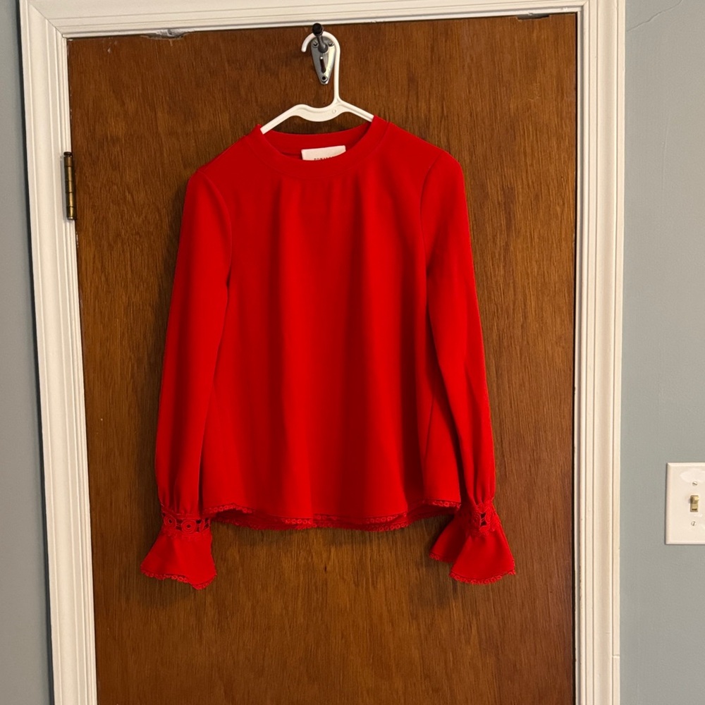 Pomander Place Red Long Sleeve Top
